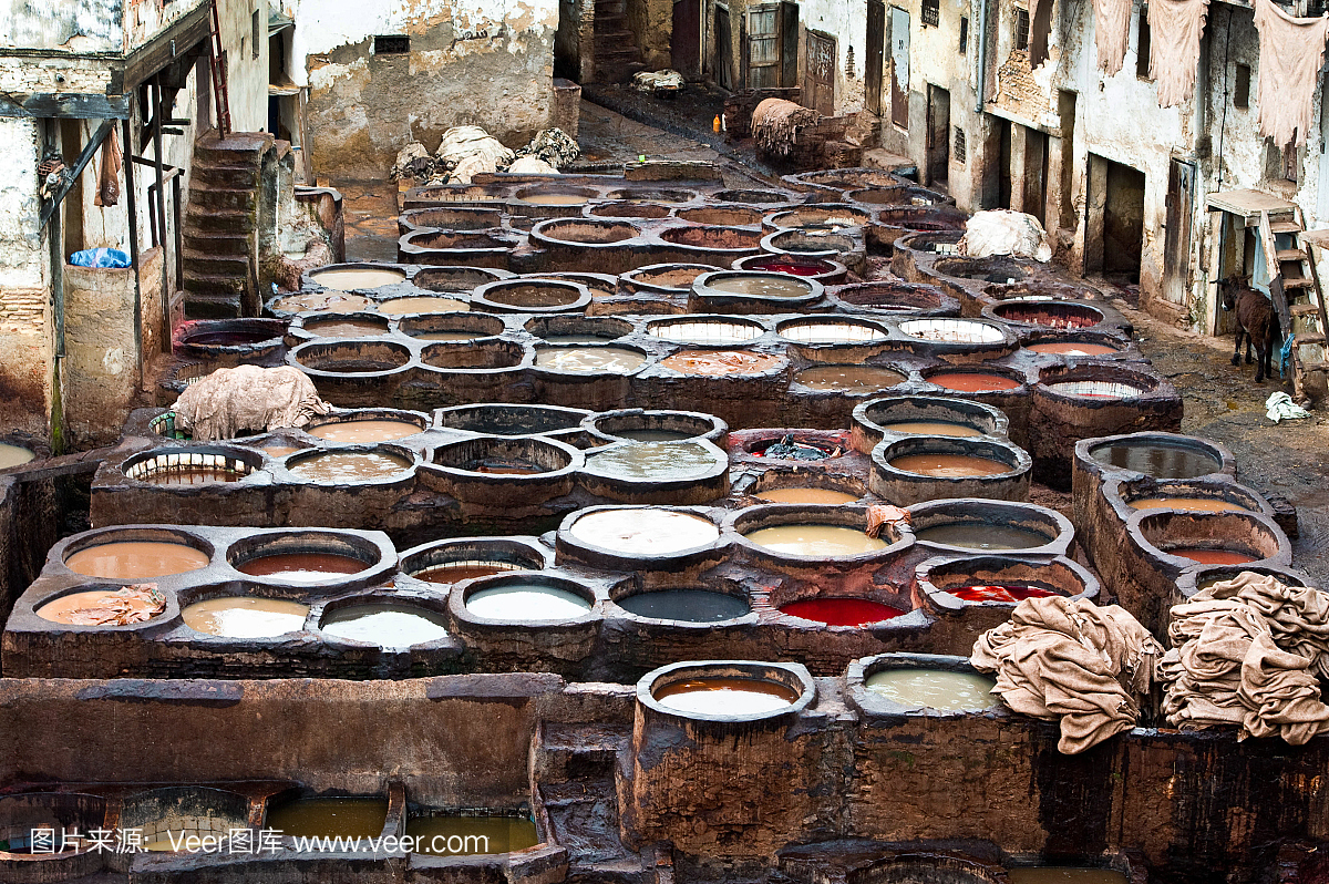 摩洛哥的皮革厂